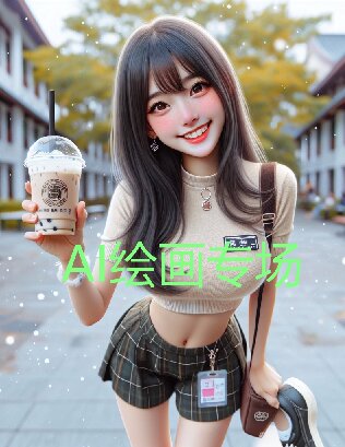 Ai模特与奶茶